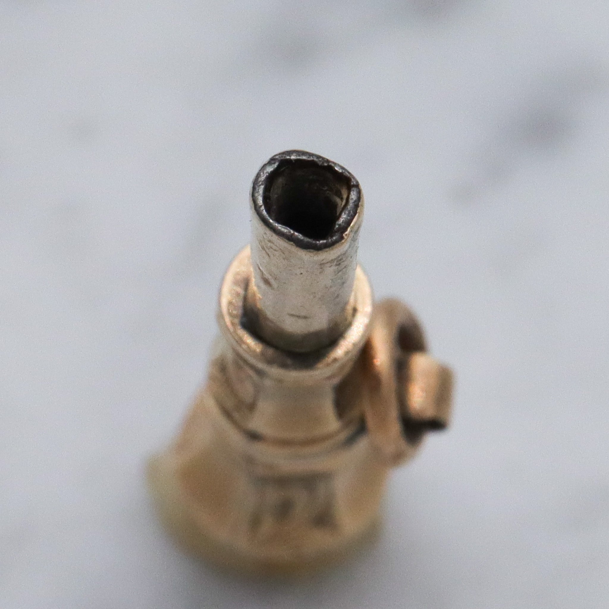 Antique Victorian 10k gold watch key fob with red stone end